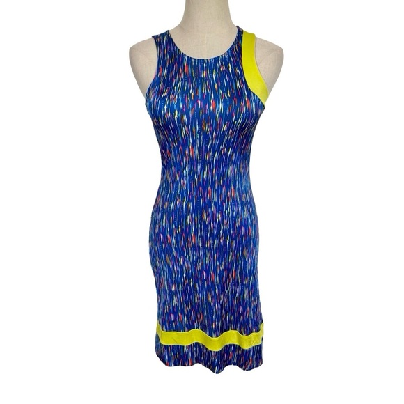 Versus by Gianni Versace Vintage Asymmetrical 90s Pop Art Mini Dress IT38/US2 - Picture 1 of 9